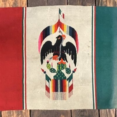 Antique Mexican American Indian Saddke Blanket