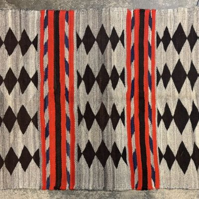 Antique Navajo Indian Blanket Rug Saddle Blanket