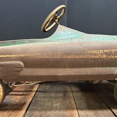 Rare Garton Mark V 1950s Original Steel Pedal Car
