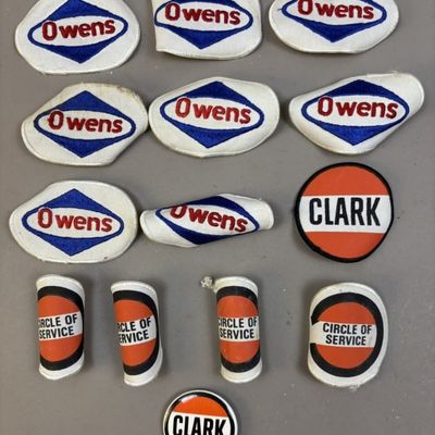 14 CLARK & OWENS Gas Station Clothing Patches