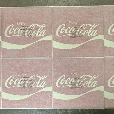 Lot 8 Coca Cola Original 18"x18" Coke Stickers