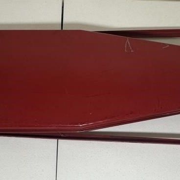 Sale Photo Thumbnail #123: Vintage Red Metal Child’s Folding Toy Ironing