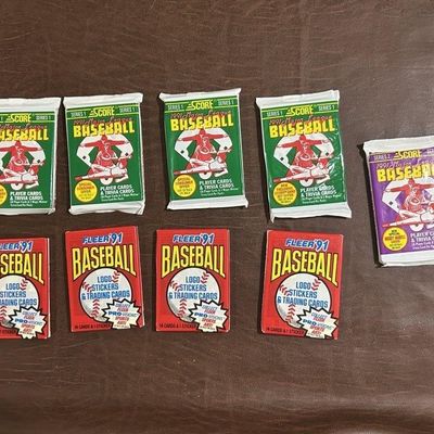 Sale Photo Thumbnail #209: 1991 Fleer & Score Baseball Sealed Packs