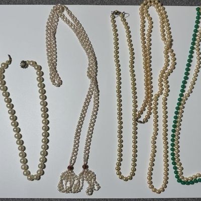 Vintage Faux Pearl & Accent Necklaces