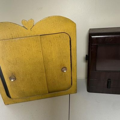 Sale Photo Thumbnail #127: Vintage Wooden Small Wall Cabinets