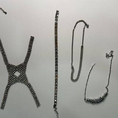 Vintage Rhinestone Statement Jewelry Lot