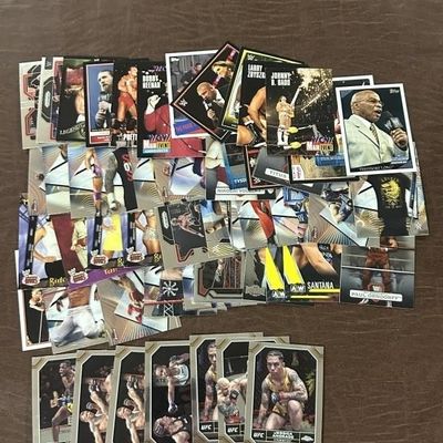 Sale Photo Thumbnail #161: Mixed WWE WCW AEW & UFC Trading Card 50+ Lot