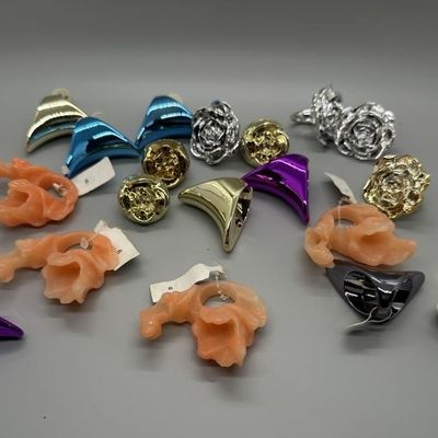 Metallic Abstract & Faux Coral Rings