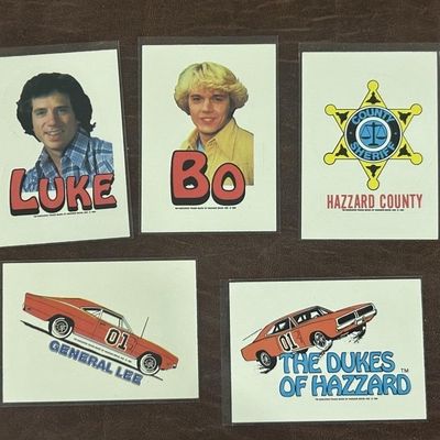 Sale Photo Thumbnail #150: 1981 Donruss Dukes of Hazzard Sticker Lot of 5