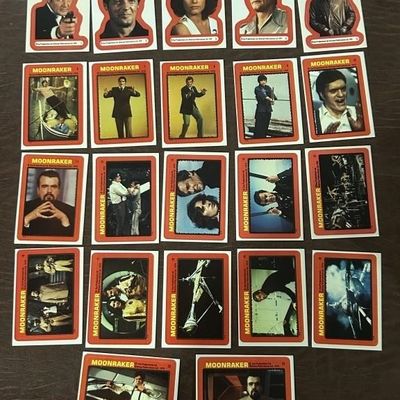 Sale Photo Thumbnail #151: 1979 Topps James Bond Moonraker Sticker Set of 22