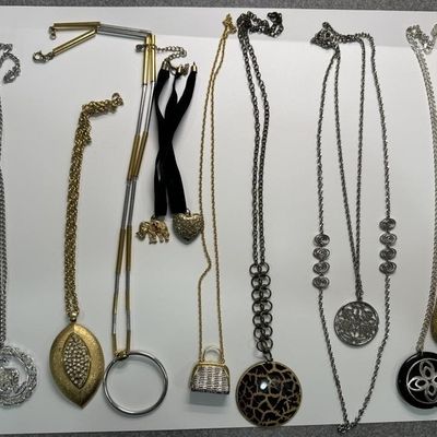 Vintage Long Pendant & Mesh Necklaces