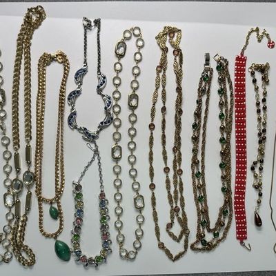 Vintage Gold-Tone Chain & Bead Necklaces