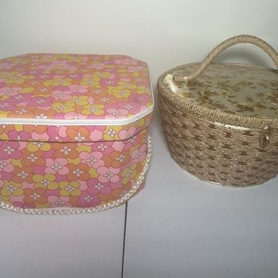 Vintage 1960s–1970s Sewing Baskets