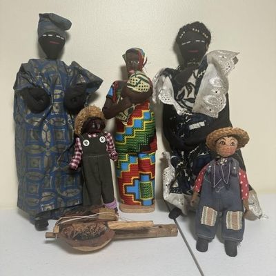 Sale Photo Thumbnail #132: Vintage Cultural Folk Art Cloth Dolls
