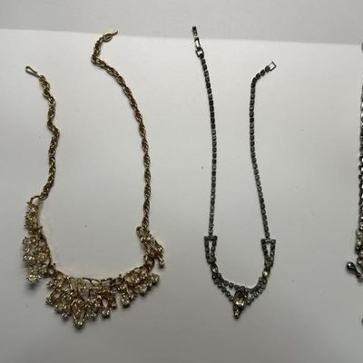 Vintage Mid-Century Rhinestone Necklaces