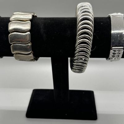 Silver-Tone Link & Coil Bracelets