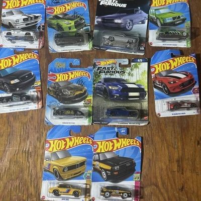 Lot of 10 Hot Wheels Die-Cast Cars