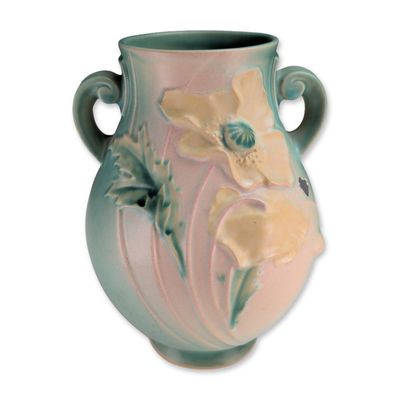 Roseville Poppy Pattern Art Pottery Vase