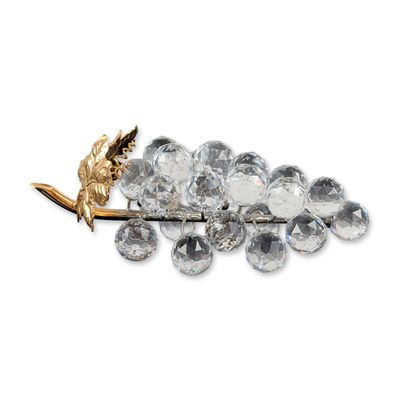 Swarovski Silver Crystal Gold Plated Grapes
