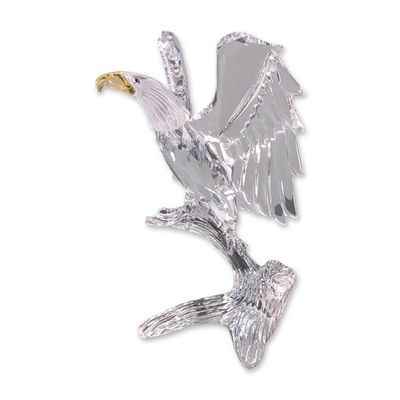 Swarovski Silver Crystal Bald Eagle Figurine