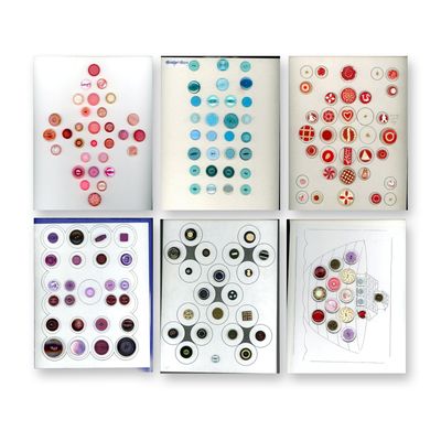 6  CARDS OF ASSORTED PLASTIC BUTTONS