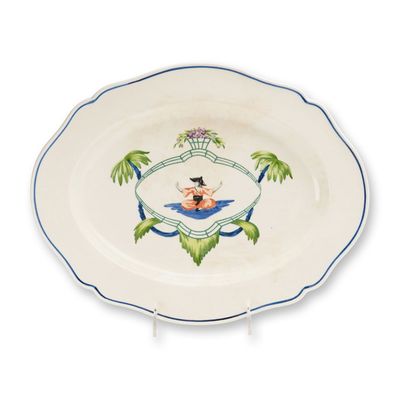Wedgwood Pagodine Pattern Chinoiserie Earthenware Serving Platter, circa 1925
