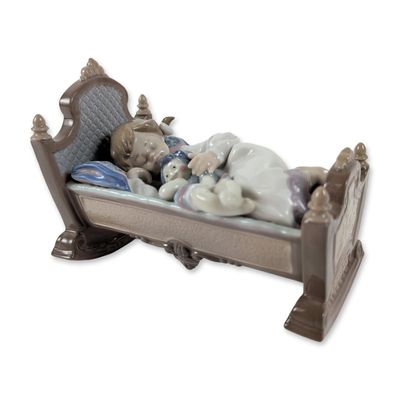 Lladro Porcelain Figurine, Rock A Bye Baby 1005717