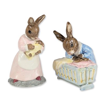 2pc Royal Doulton Bunnykins Figurines