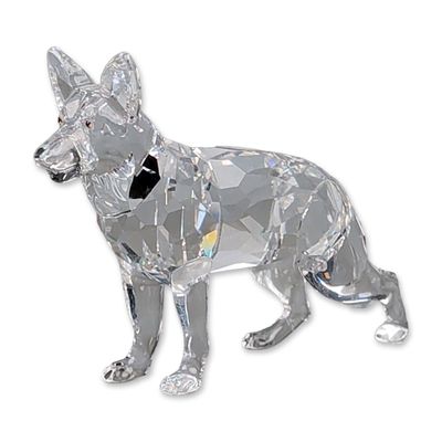 Swarovski Crystal Dog Figurine, German Shepherd