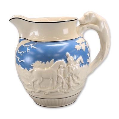 Wedgwood Creamware Hunting Scene Pitcher