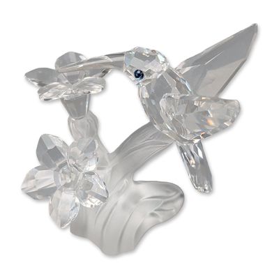 Swarovski Silver Crystal Figurine, Hummingbird