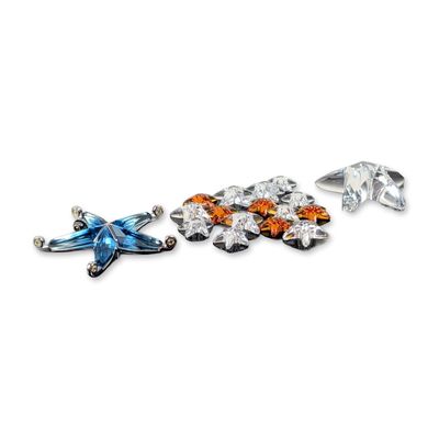 17pc Swarovski Crystal Starfish and Cluster