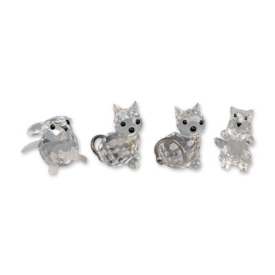 Collection of Four Swarovski Silver Crystal Animal Figurines