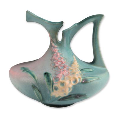 Roseville Foxglove Blue Earthenware Ewer
