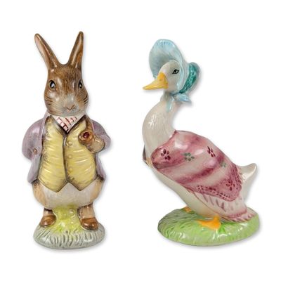 2pc Royal Albert Beatrix Potter Porcelain Figurines