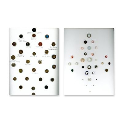 2 CARDS OF DIV. 1 ASSORTED MATERIAL  PICTORIAL BUTTONS