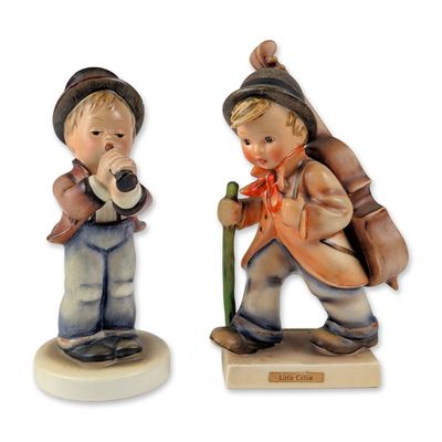 2pc Goebel Hummel Musical Boy Figurines