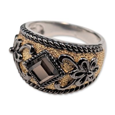 Sterling Silver and Smoky Quartz Gemstone Ring