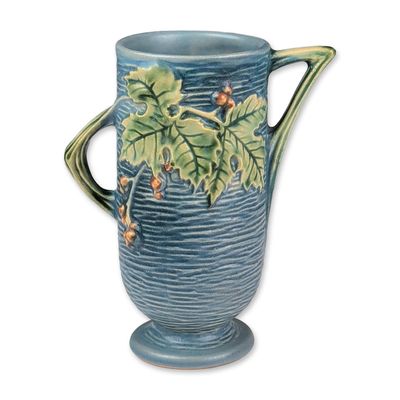 Roseville Pottery Vase,  Blue Bushberry