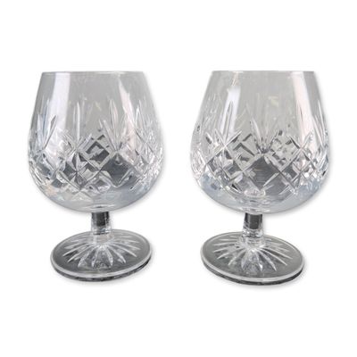 2pc Thomas Webb Cut Crystal Brandy Snifters