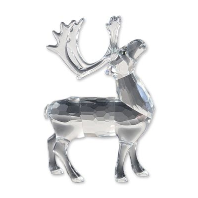 Swarovski Silver Crystal Reindeer Figurine