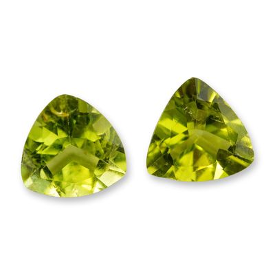 2pc Trillion Cut Peridot Gemstones