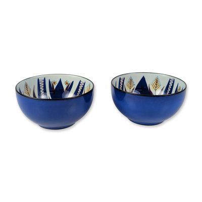 2pc Royal Copenhagen Tenera Fajance Bowls