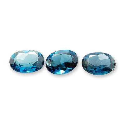 3pc Oval London Blue Topaz Gemstones