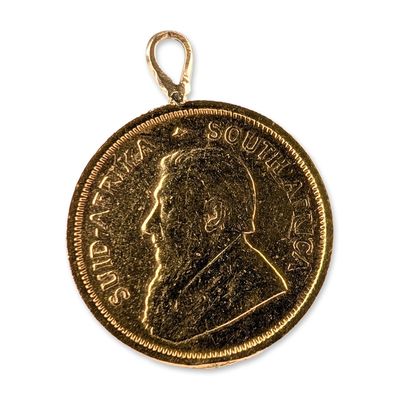 South African 1982 1/10 Oz Gold Krugerrand Pendant