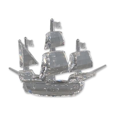 Swarovski Silver Crystal Figurine, Santa Maria Ship
