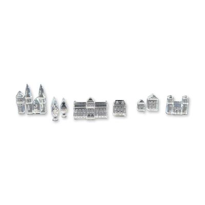 11pc Swarovski Silver City Crystal Collection