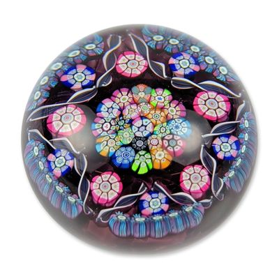 Perthshire Paperweights Concentric Millefiori Glass Paperweight