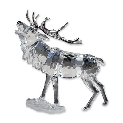 Swarovski Crystal Stag with Rhodium Antlers