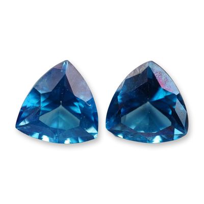 2pc London Blue Topaz Gemstones